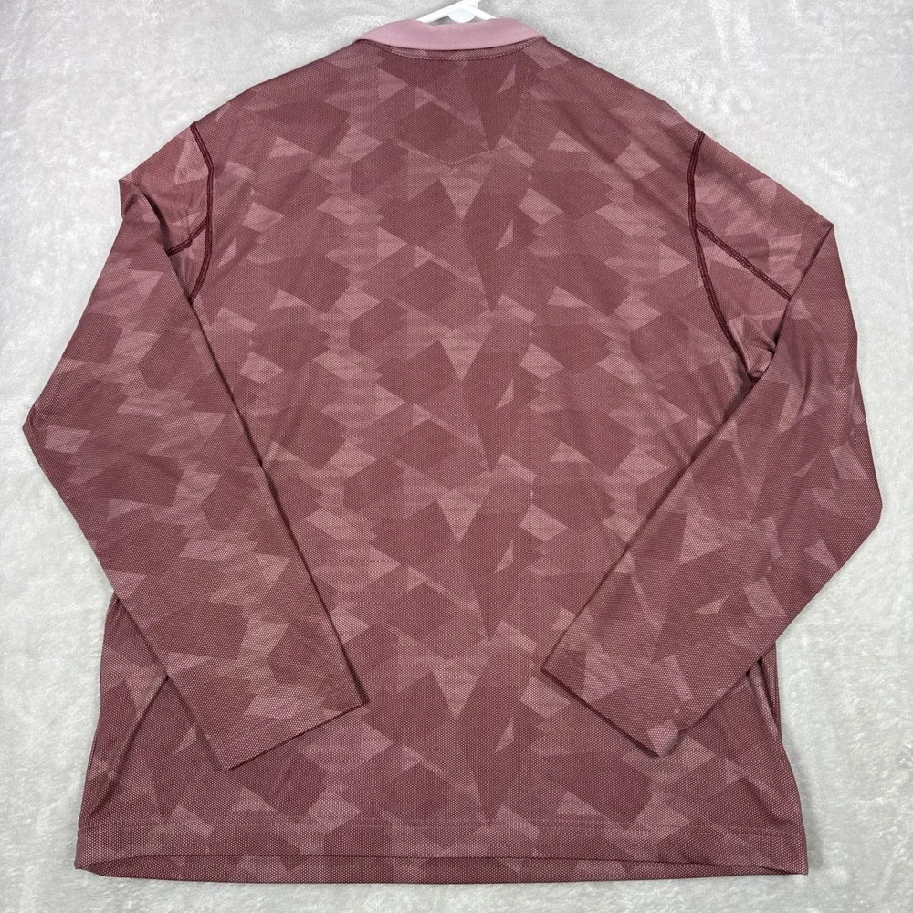 Robert Graham 2XL Pullover Long Sleeve Geometric Print Classic Fit Shirt 1/4 Zip